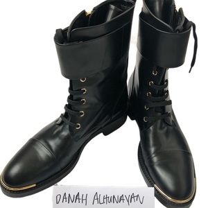Louis Vuitton Black Combat & Moto Boots 38.5